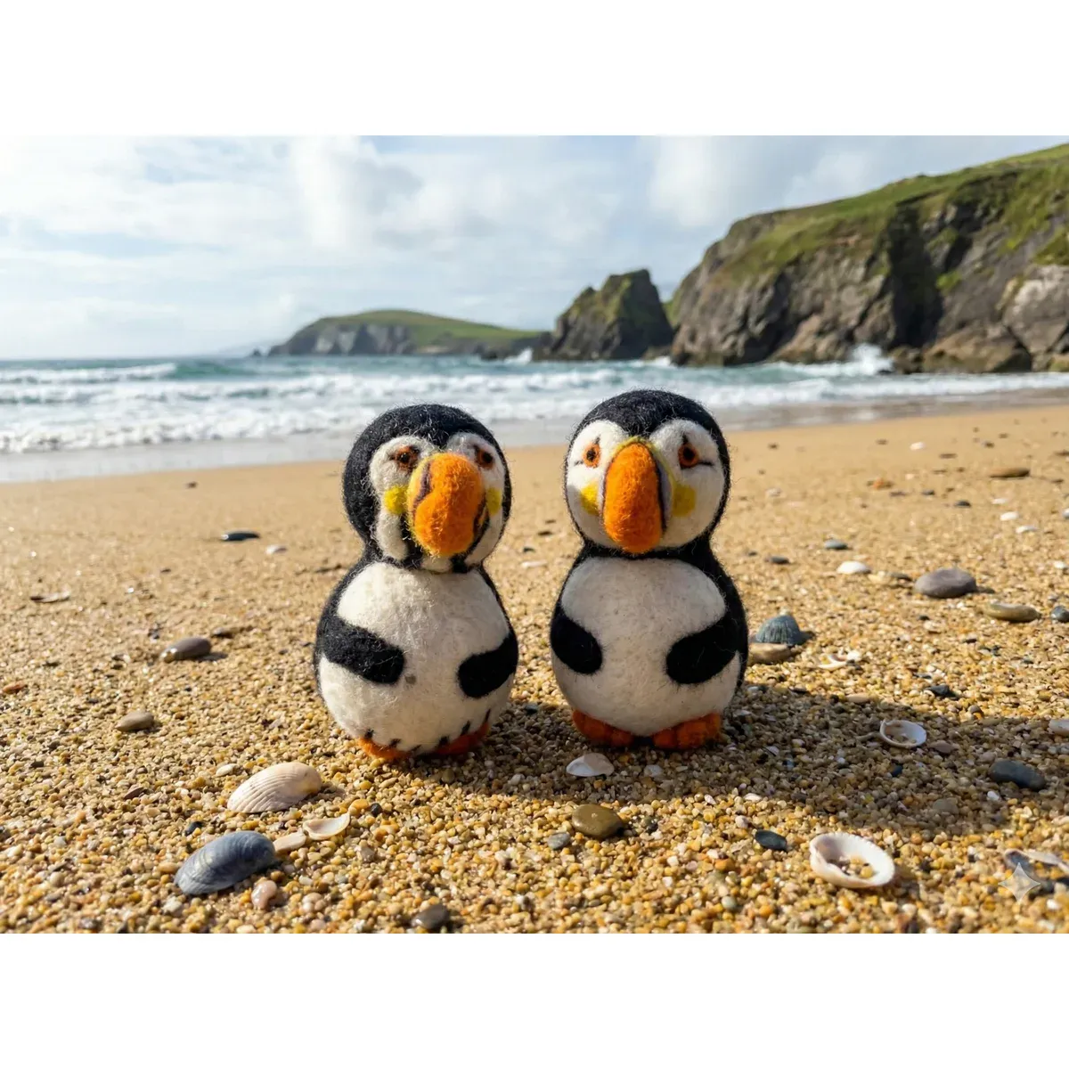 Handmade Wool Felt Sheep - Puffin