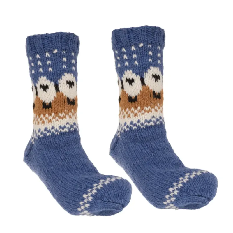 Pure Wool Hand Knit Mens Sheep Socks