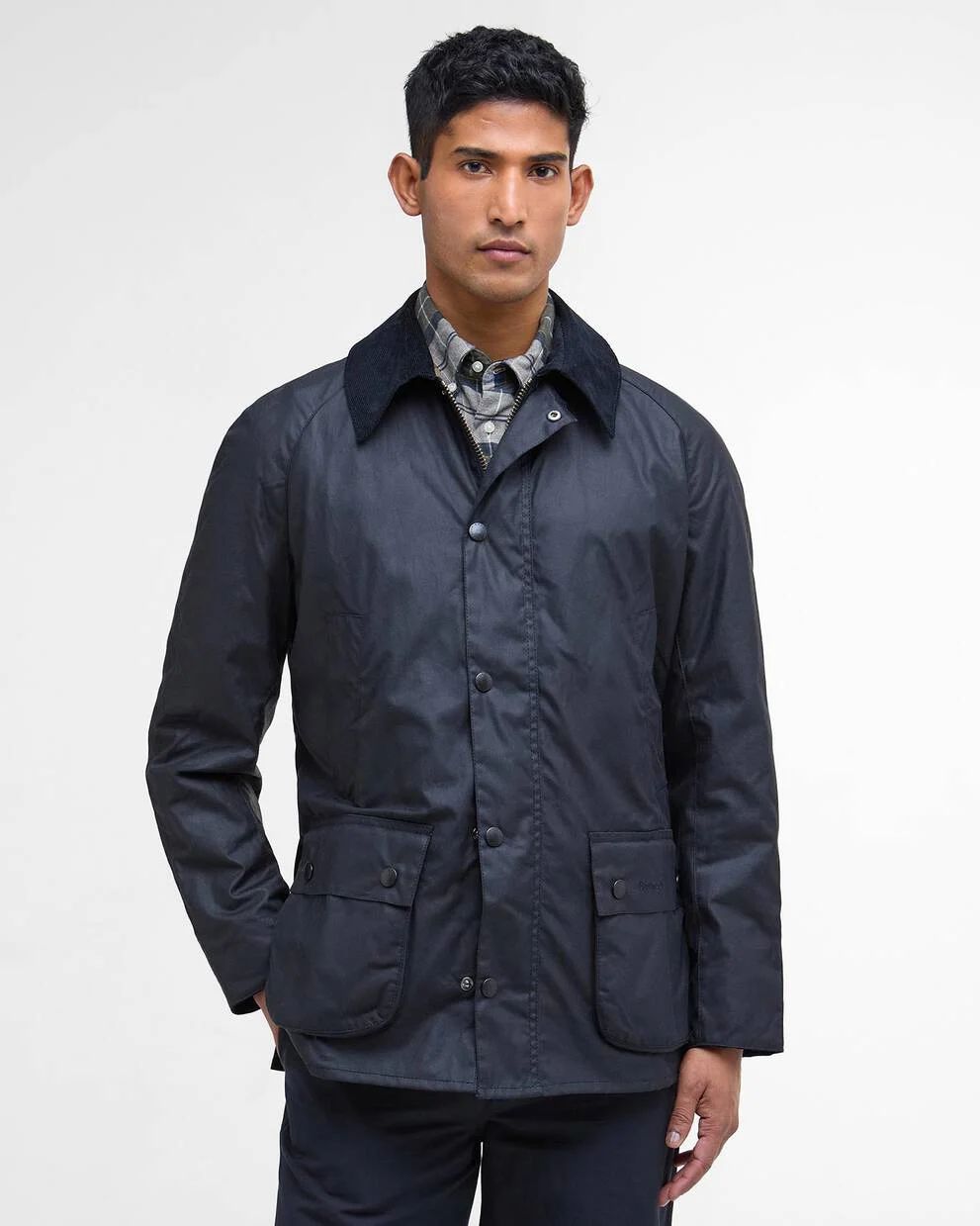 Barbour Ashby Wax Jacket - Navy