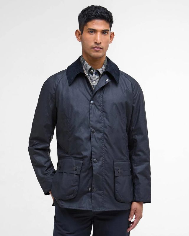 Barbour Ashby Wax Jacket - Navy