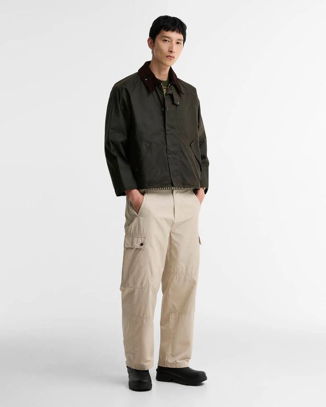 Barbour OS Transport Wax Jacket - Olive