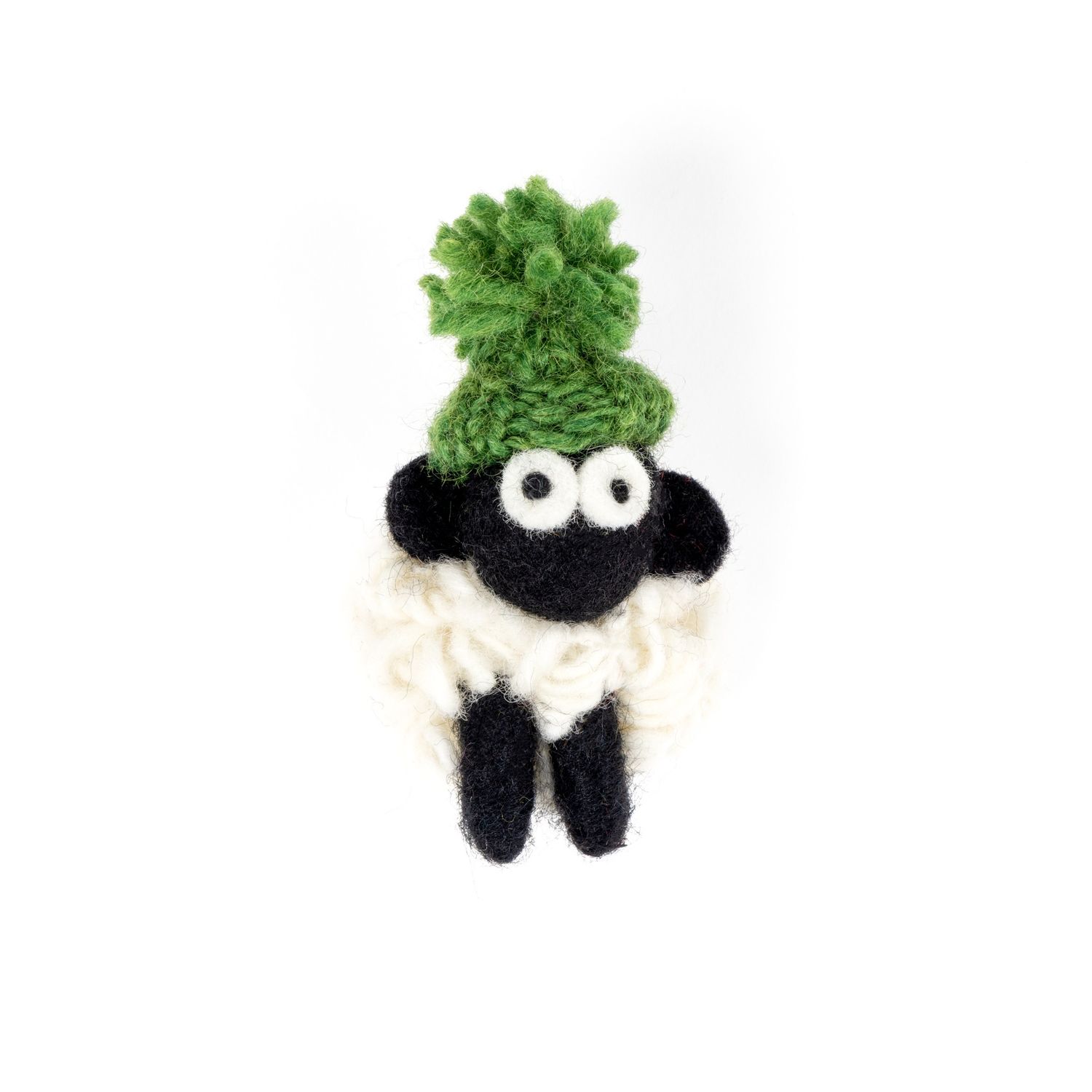 Sheep Bobble Hat Magnet, Colour: Green (12)