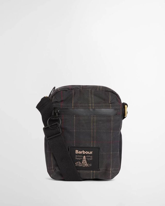 Barbour Field Tartan Waxed Crossbody Bag