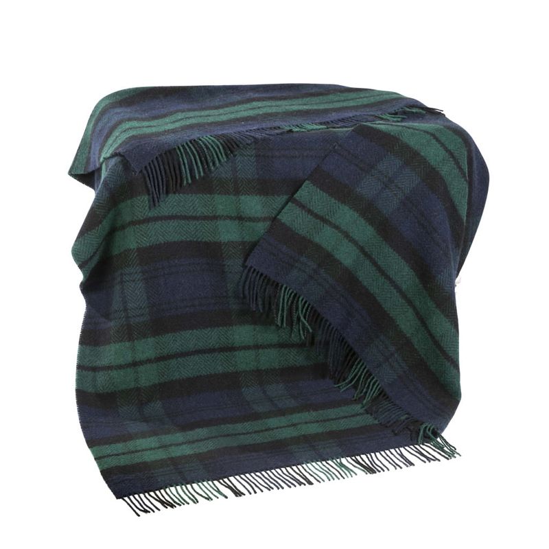 Merino Wool Cashmere Throw - Blackwatch