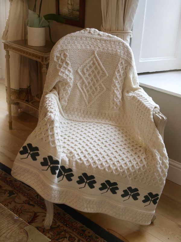 Aran Crafts Shamrock Throw