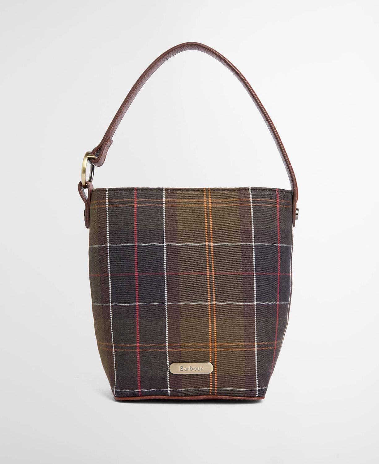 Barbour Cedar Mini Tartan Bucket Bag