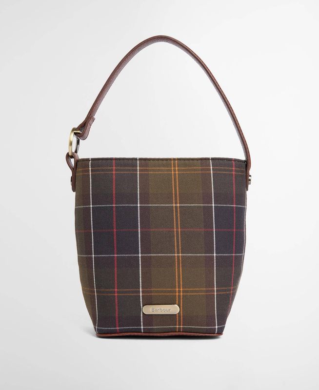 Barbour Cedar Mini Tartan Bucket Bag