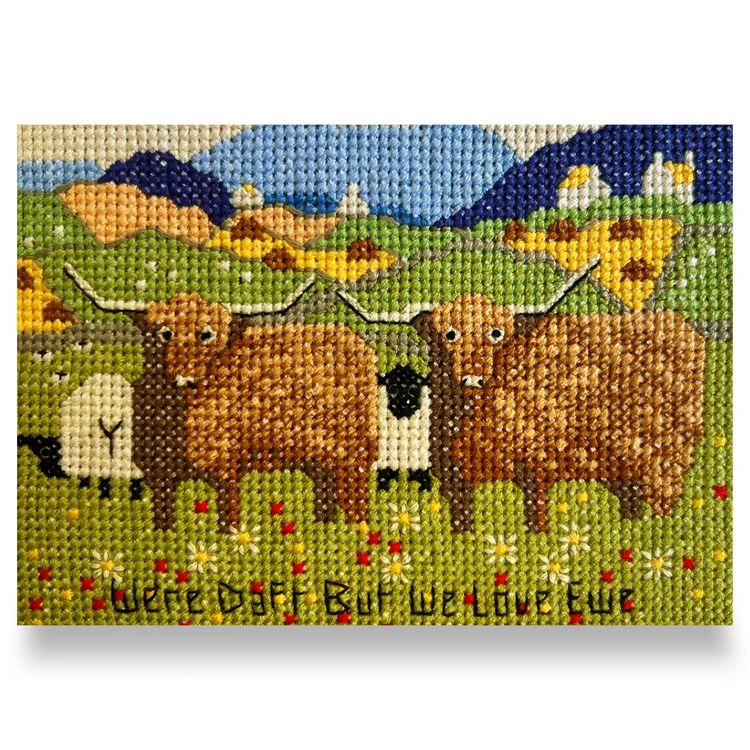 Thomas Joseph Cross Stitch Kit - We're Daft But We Love Ewe