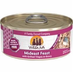 Weruva Cat Classics Canned Food, count: 5oz Each, flavor: Mideast Feast with Grilled Tilapia in Gravy