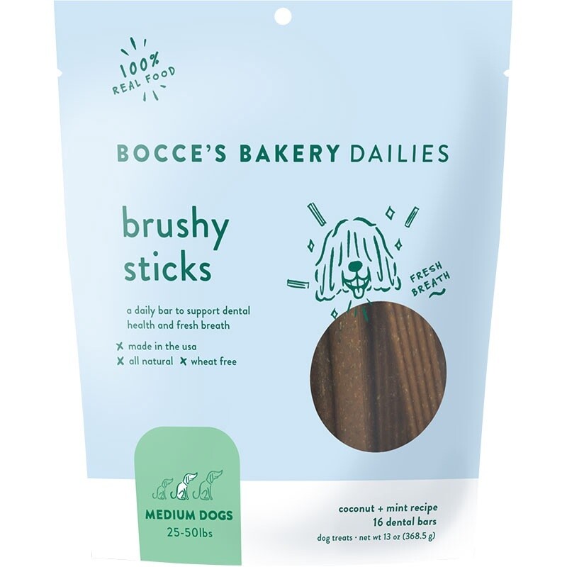 Bocce Dailies Brushy Sticks Dental Chews, Size: M