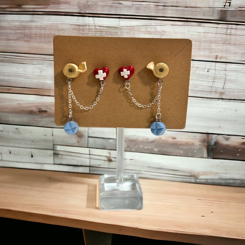 Trendy Medical Chain Studs