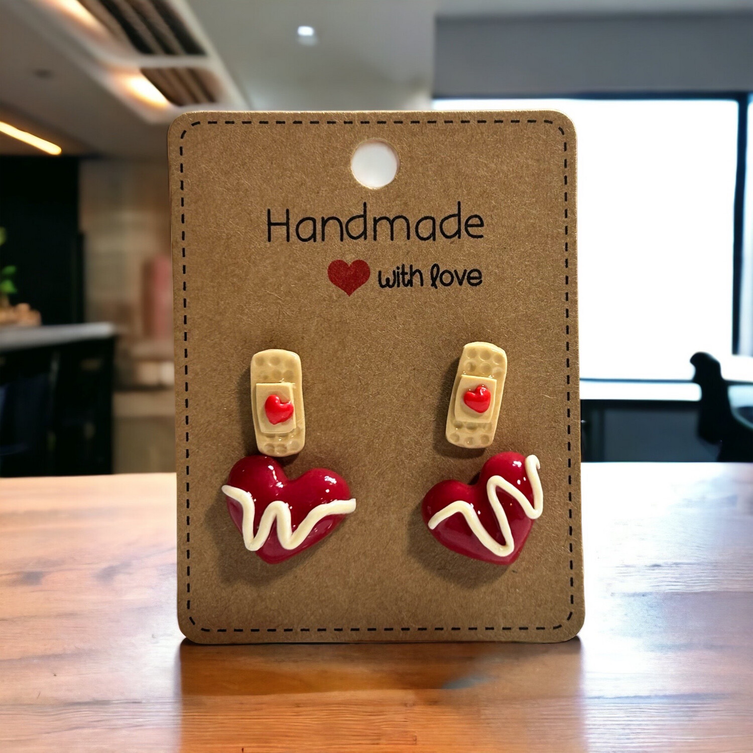 Heart And Bandaid Studs