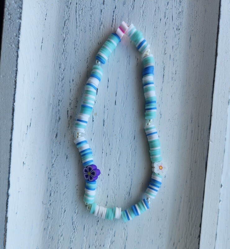 Blue beach phone charm