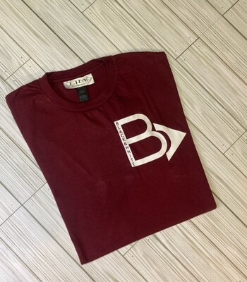 BTBW Short Sleeve Tee-(Burgundy)