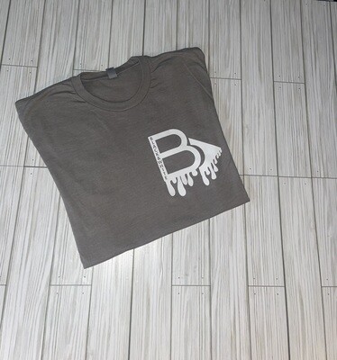 BTBW Drip Logo Short Sleeve Tee-(Grey)
