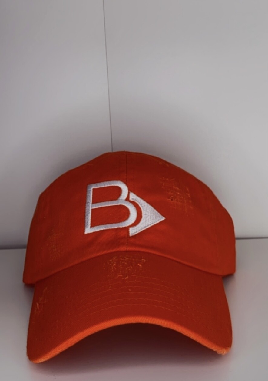 BTBW Distressed Dad Hat Orange