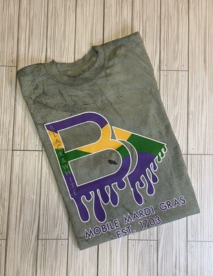 BTBW Mardi Gras Short Sleeve Tee (Green Marble)
