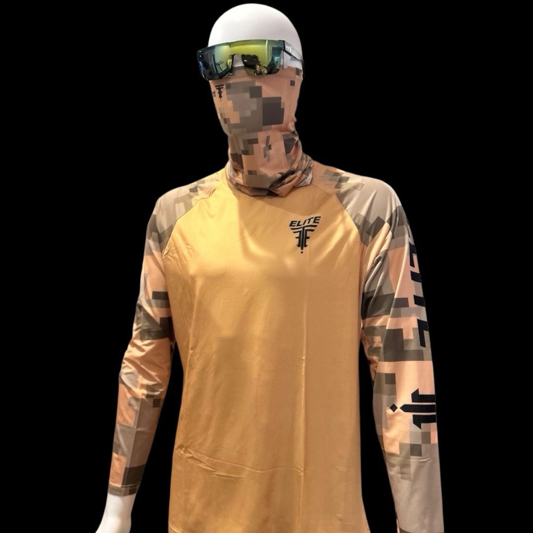 dryfit shirt long sleeve And Face Mask (khaki) Unisex
