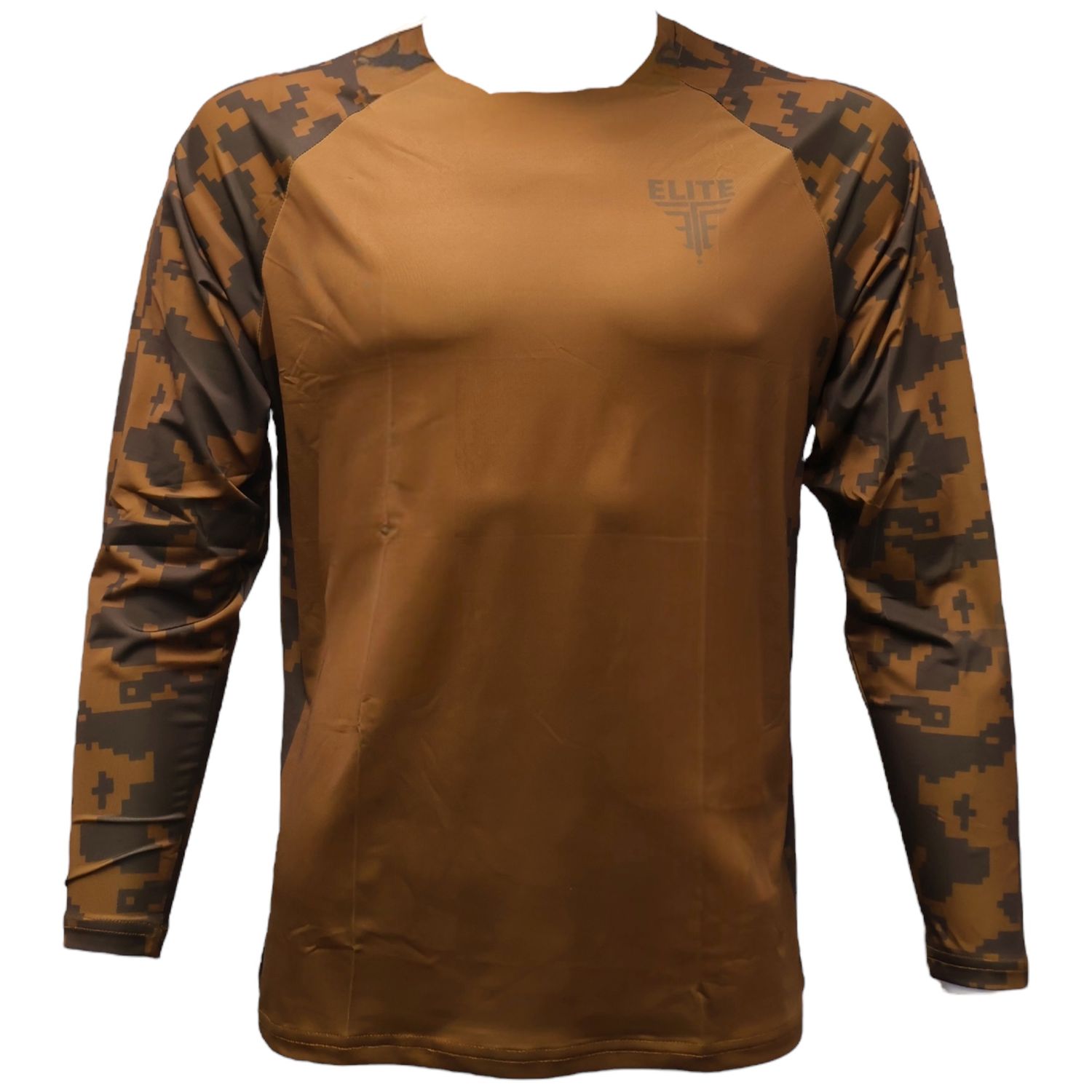 DRY FIT SHIRT LONG SLEEVE AND FACE MASK (UNISEX) BROWN