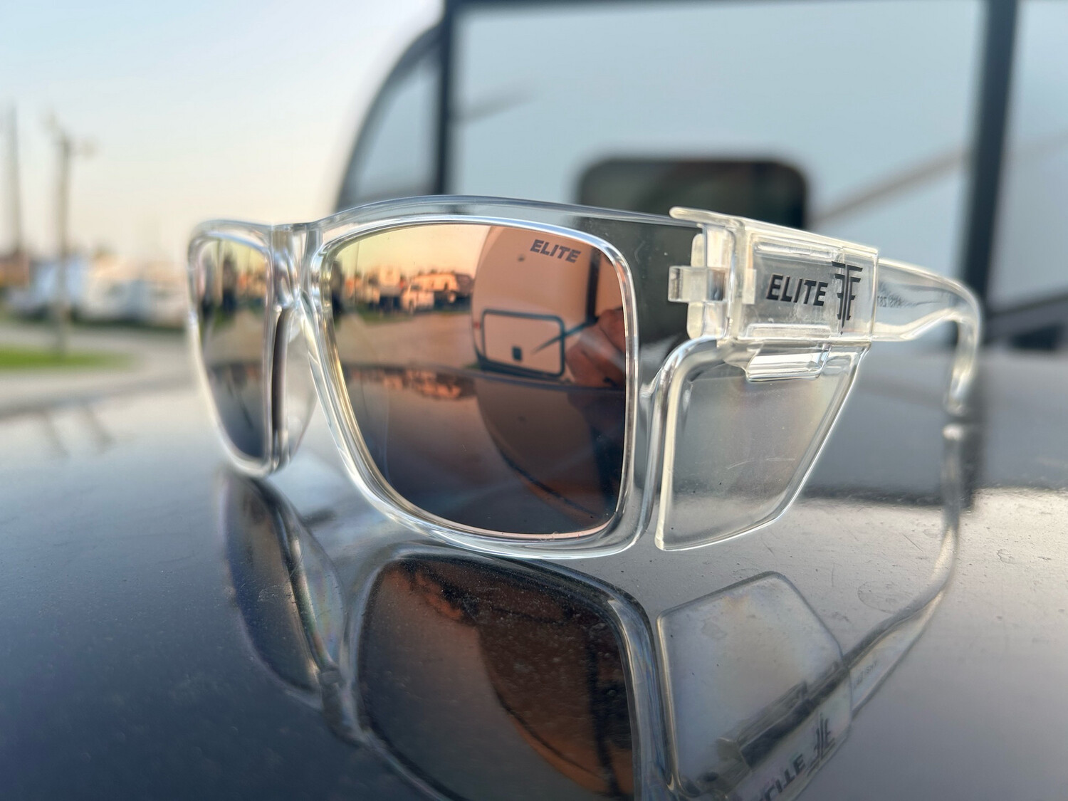 DELTA Safety Glasses Ansi Z87.1(rose Gold) Polarized