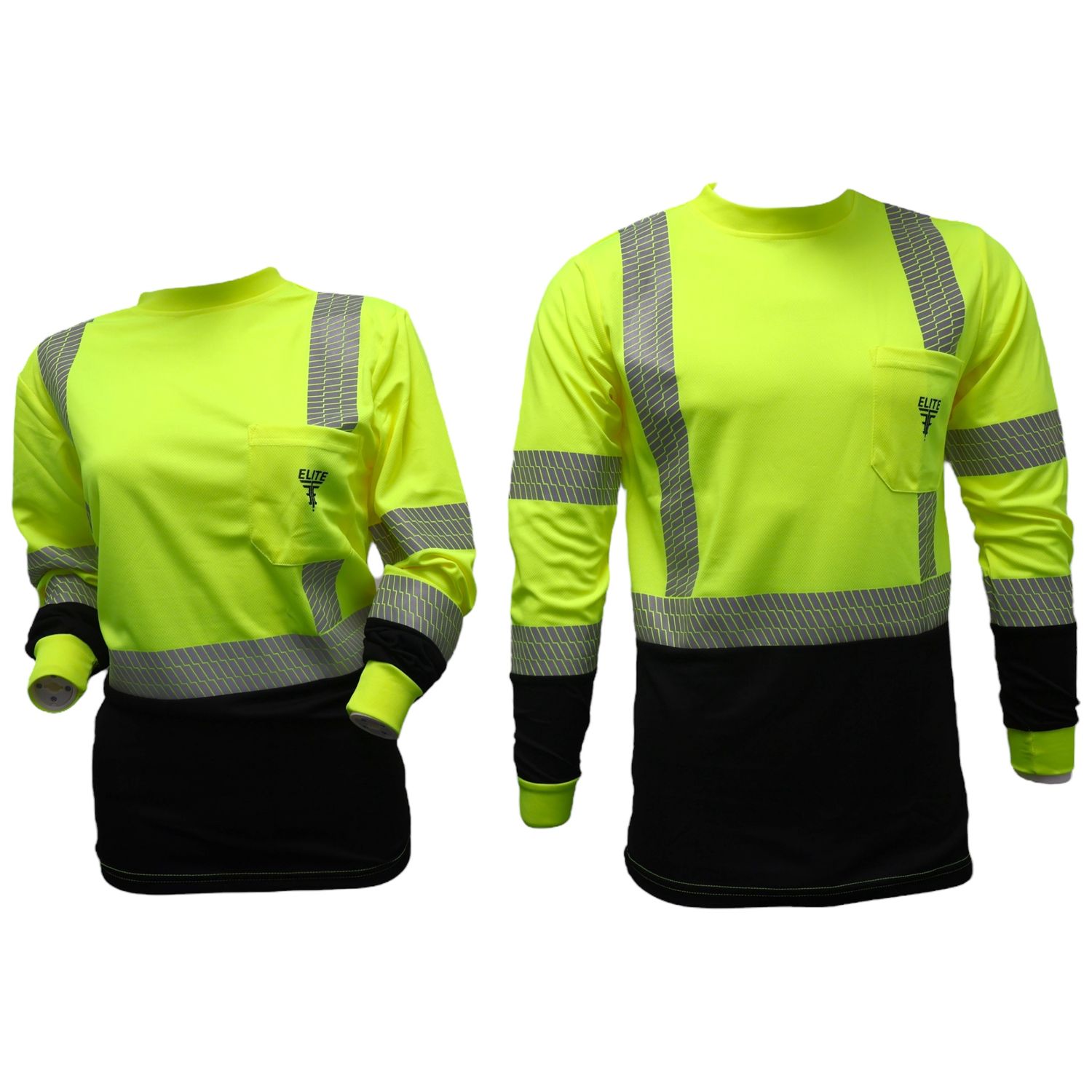 BIRD EYE FABRIC REFLECTIVE TAPE LONG SLEEVE T-SHIRT NON-FR