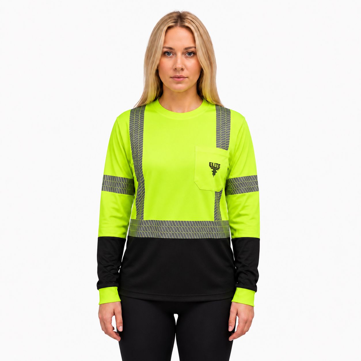 BIRD EYE FABRIC REFLECTIVE TAPE LONG SLEEVE T-SHIRT (NO MASK INCLUDED)