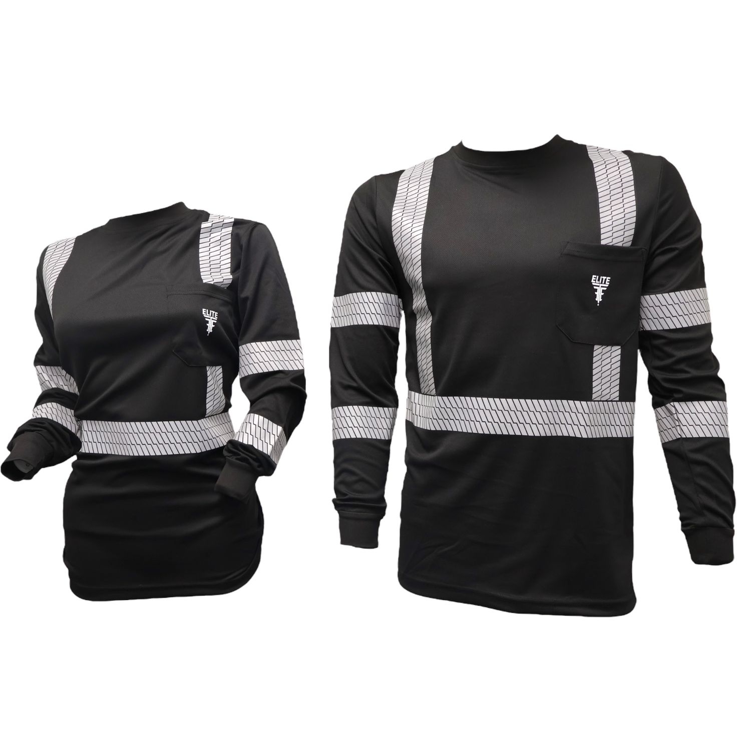 BIRD EYE FABRIC REFLECTIVE TAPE LONG SLEEVE T-SHIRT NON-FR