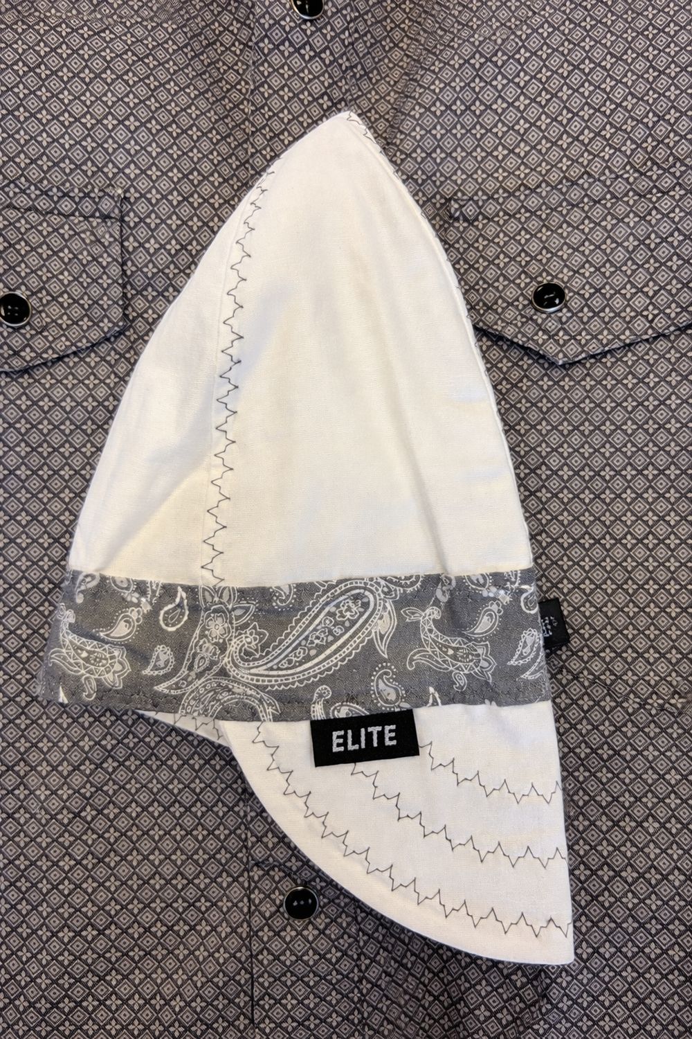 ELITE WELDING CAPS WHITE &amp; GRAY BANDANA