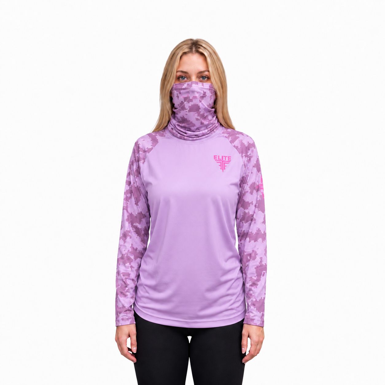 LONG SLEEVE DRY FIT WITH MASK INCLUDED - LAVENDER