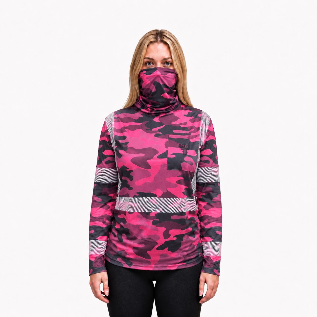 HIGH-VISIBILITY LONG SLEEVE SHIRT FACE MASK INCLUDED