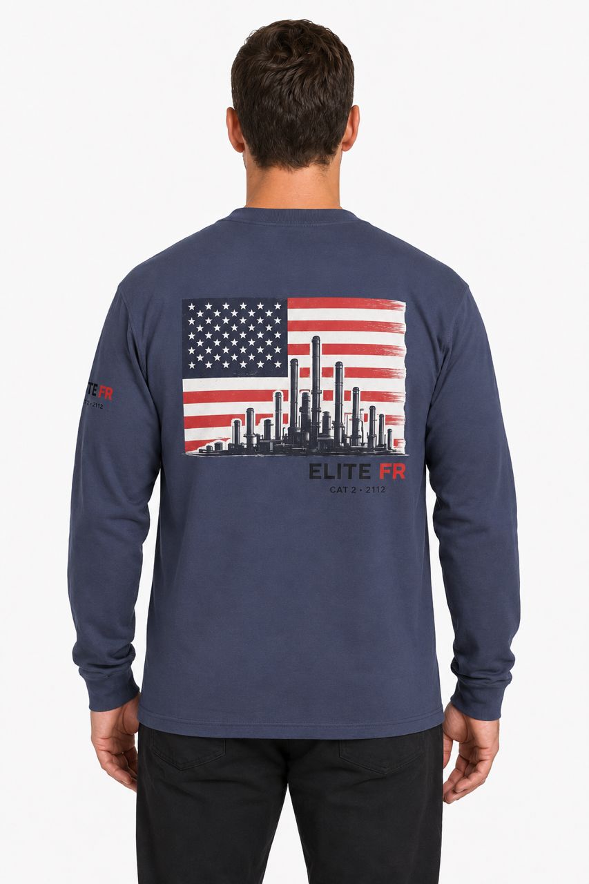 MENS'S FR LONG SLEEVE T-SHIRT - NAVY BLUE