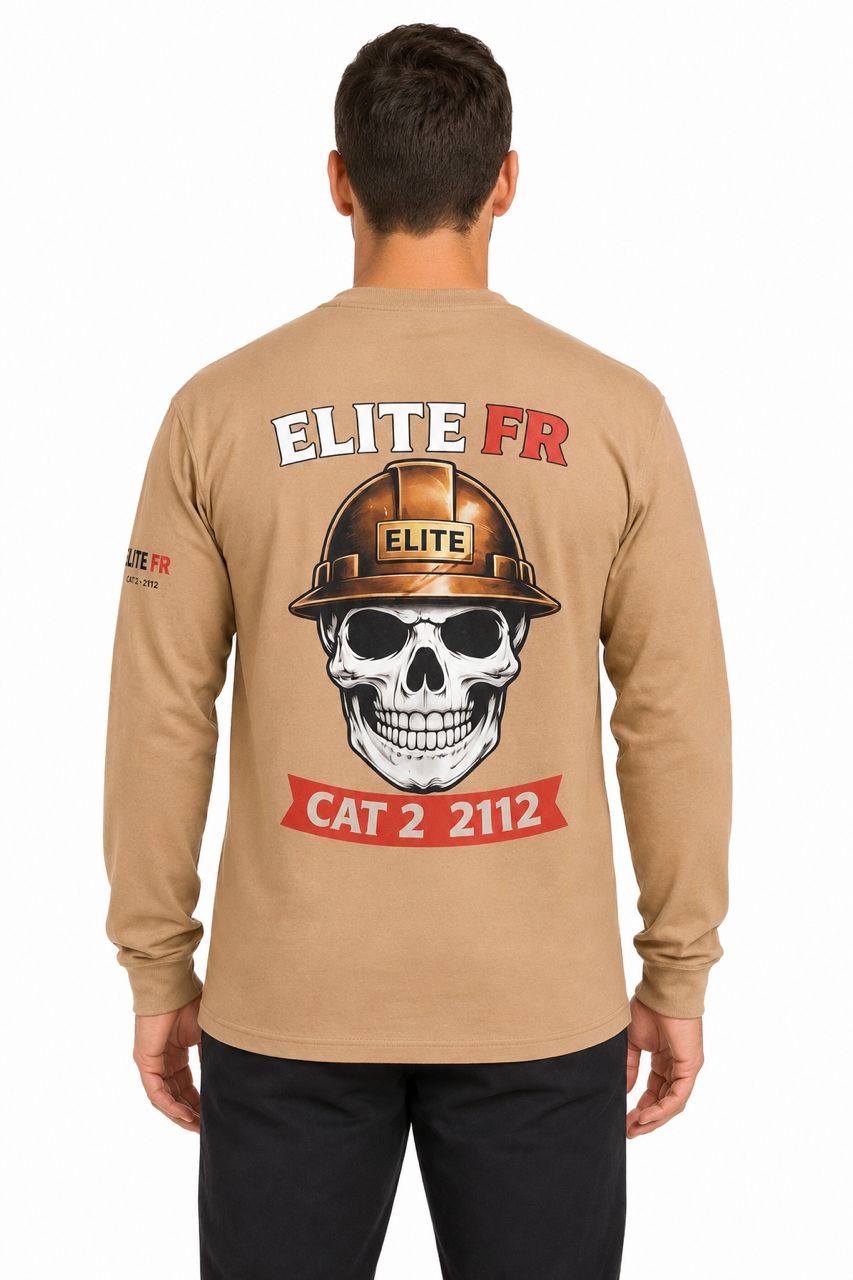 MEN'S FR LONG SLEEVE T-SHIRT - TAN