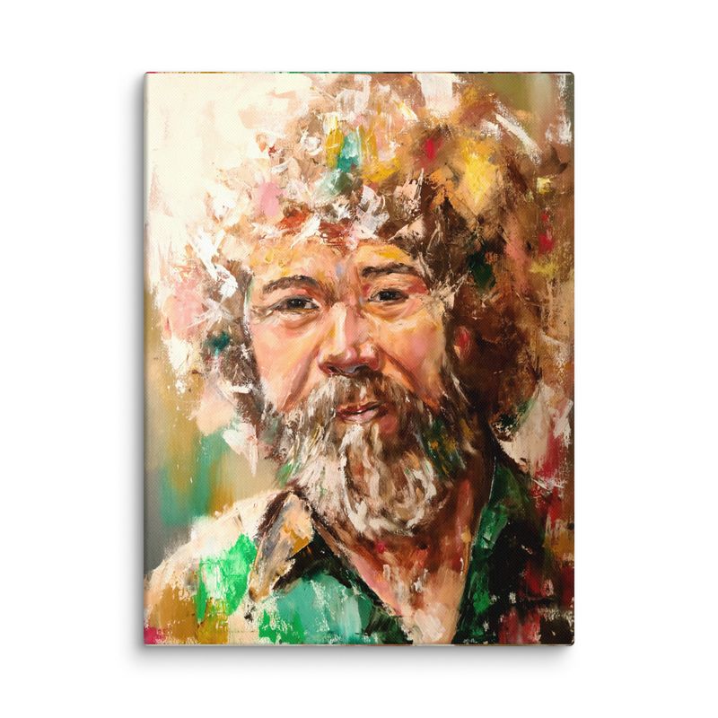 Bob Ross: Abstract Portrait Canvas Print