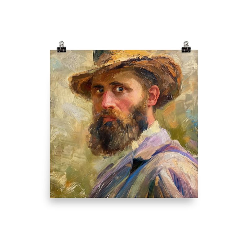 Claude Monet Portrait Poster Print
