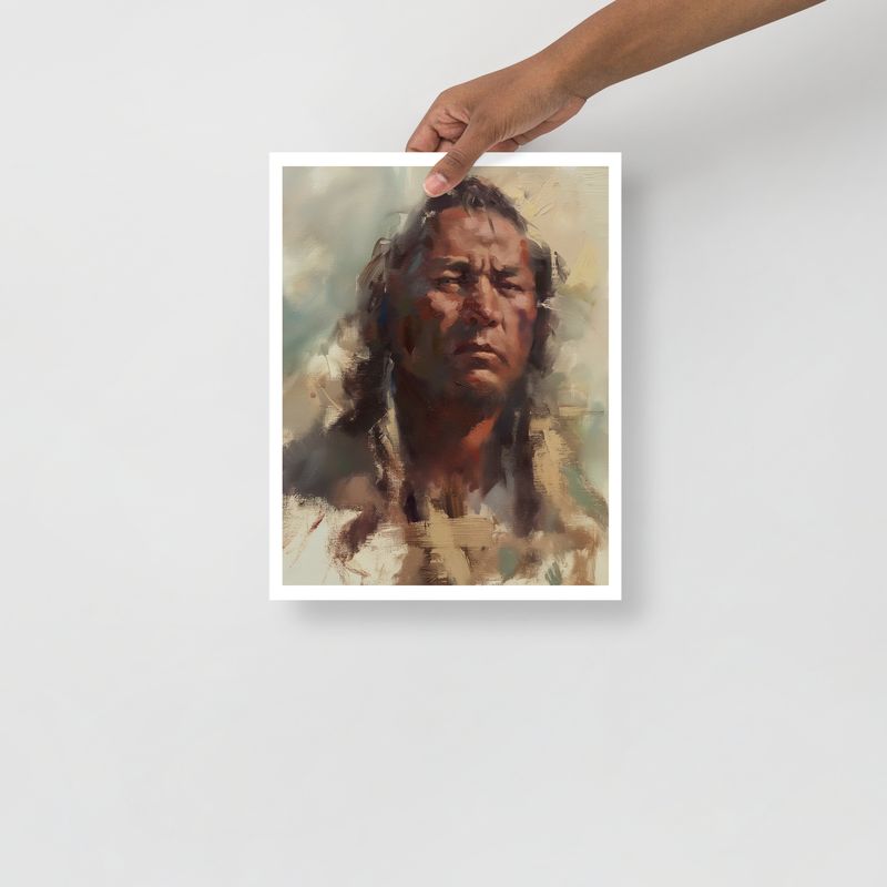 Native American Head Study II: Poster Print