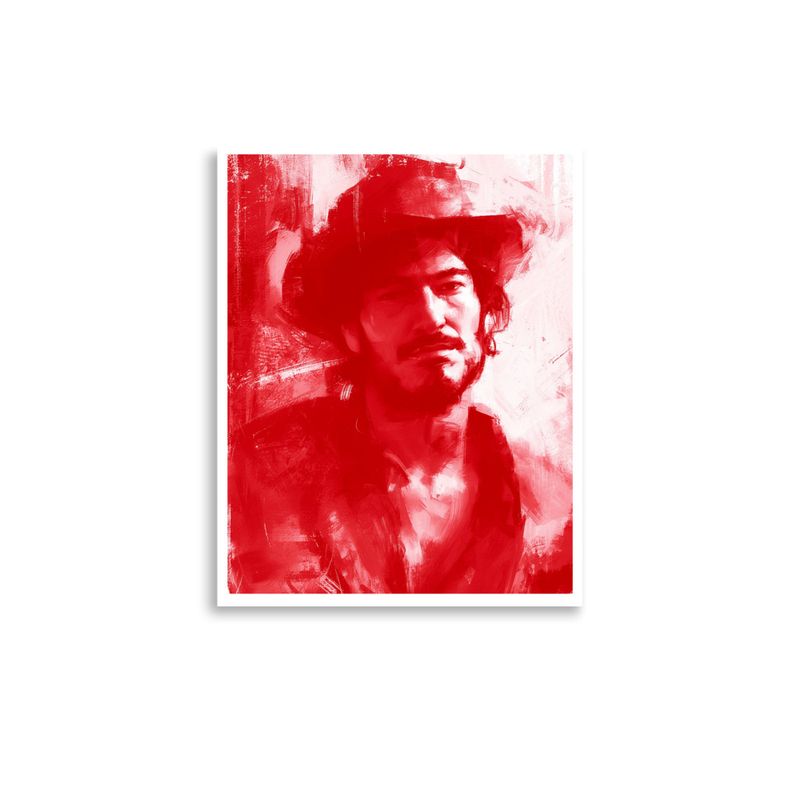 Cowboy In Red: Poster Print