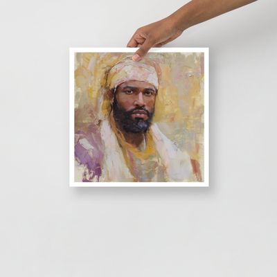 Portrait Study of A Moorish Man: Poster Print