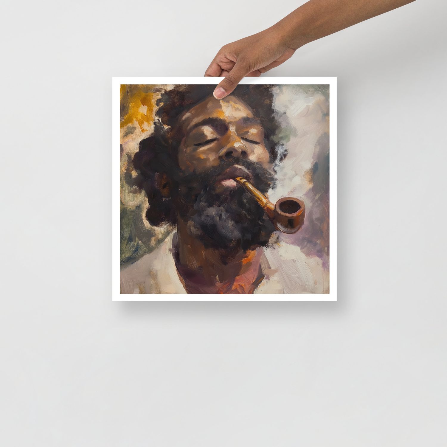 Pipe Smoker&#39;s Series: A Young Man With Pipe: Poster Print