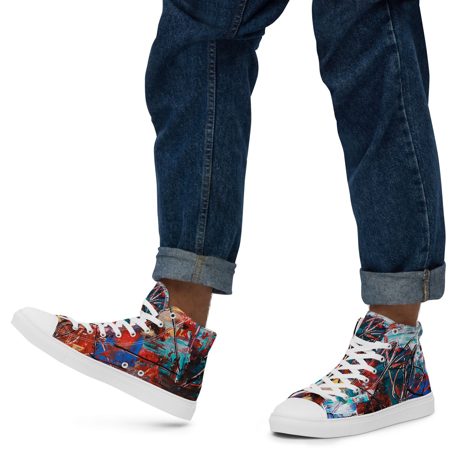 Men’s high top: Earthly Signatures canvas shoes