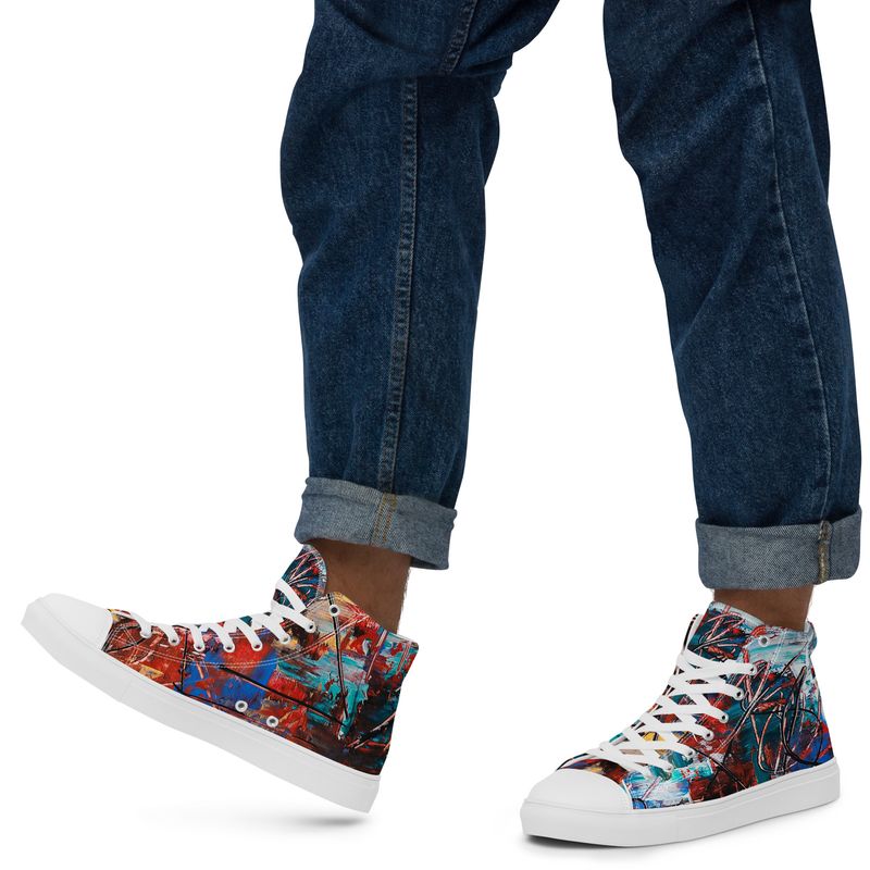 Men’s high top: Earthly Signatures canvas shoes