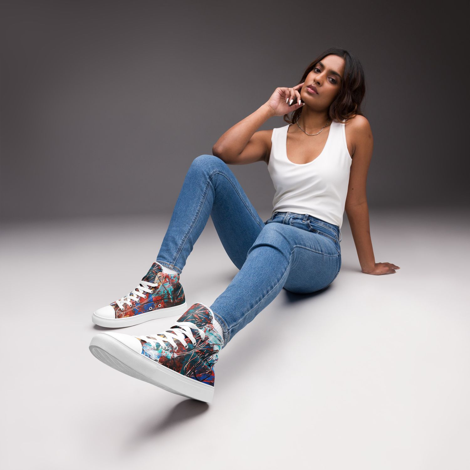 Women’s high top: Earthly Signatures canvas shoes