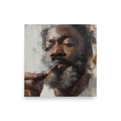 Pipe Smokers Series: Man with Pipe II: Poster Print