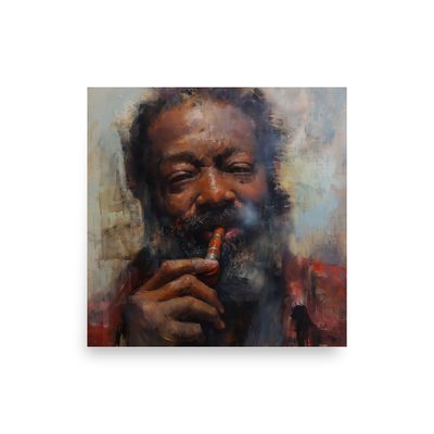 Pipe Smokers Series: Man with Pipe Poster Print