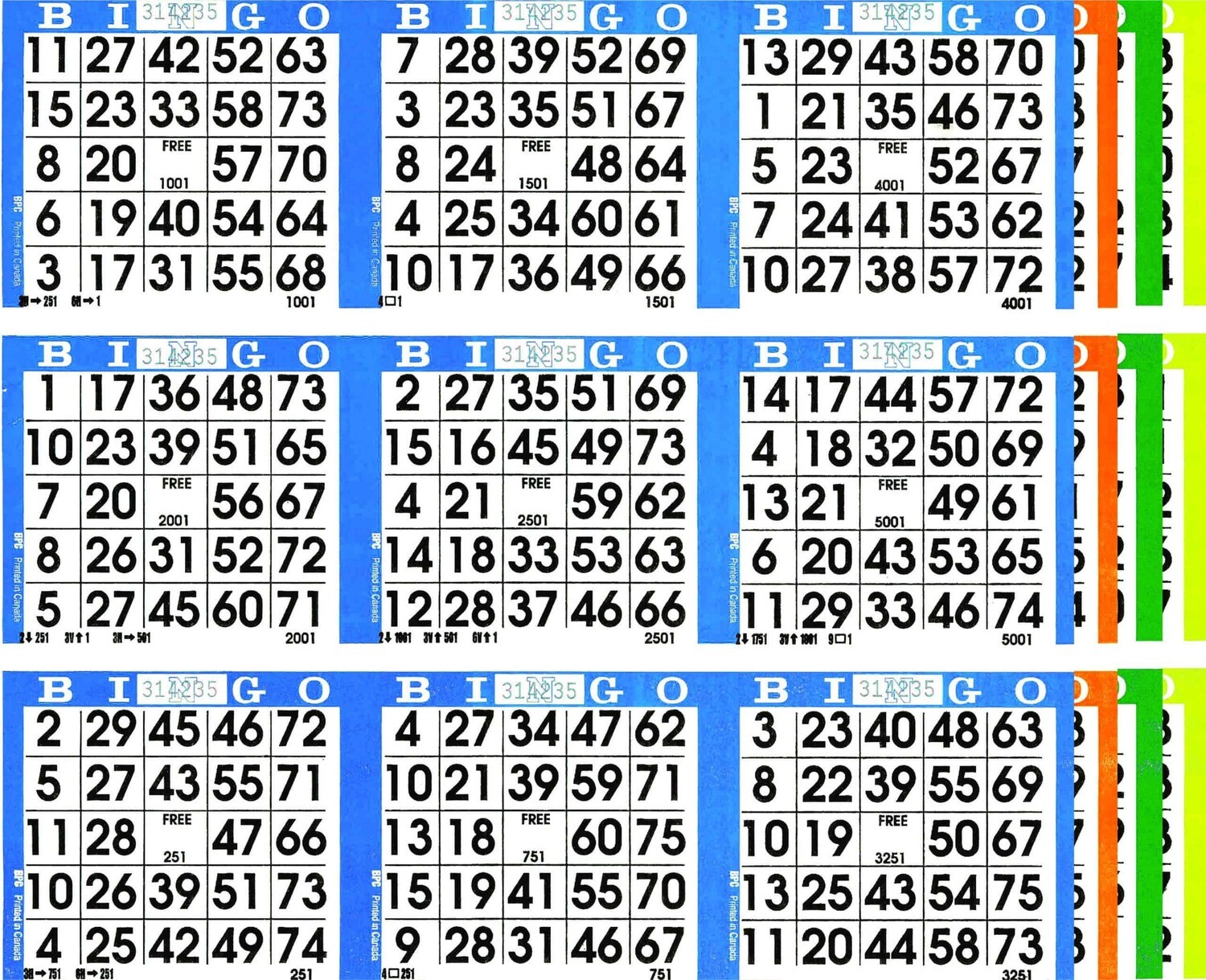 BINGO ADMISSION PRE-PAY