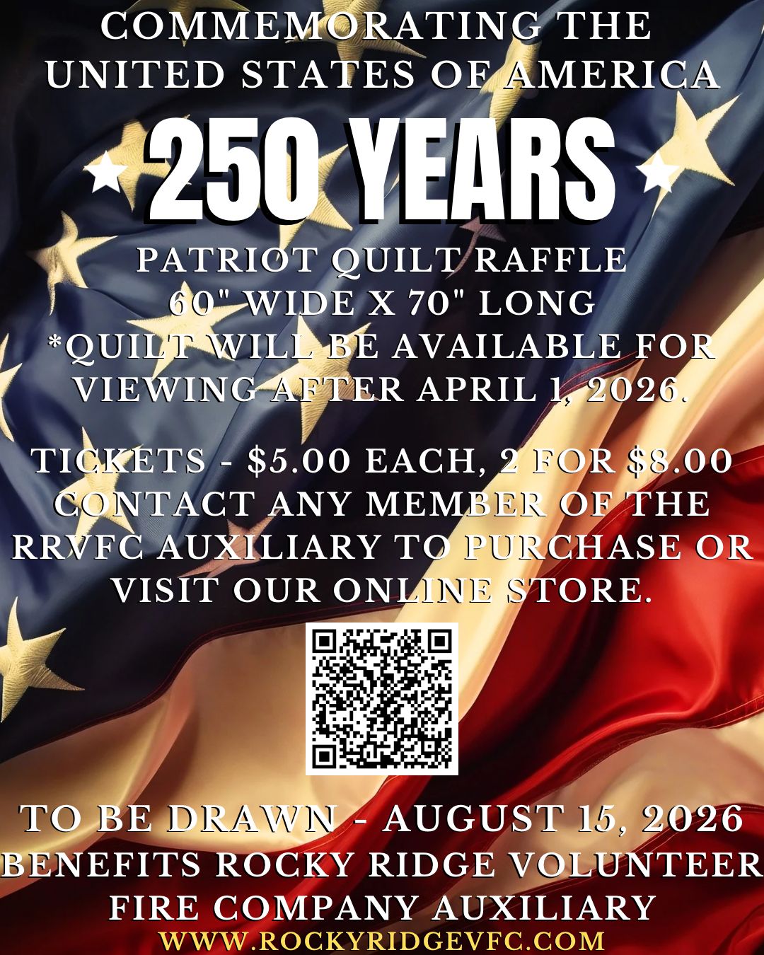 Rocky Ridge VFC Auxiliary Patriot Quilt Raffle Rocky Ridge VFC Auxiliary Patriot Quilt Raffle