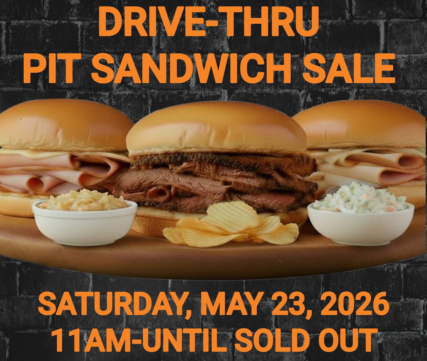 Pit Sandwich Sale- May 23, 2026
