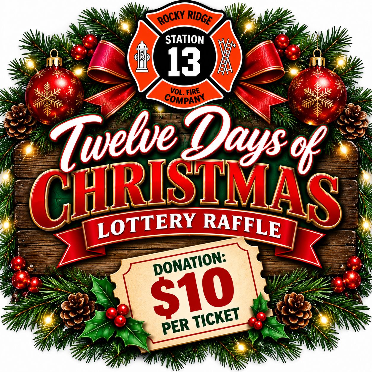 Twelve Days of Christmas Lottery Raffle Twelve Days of Christmas Lottery Raffle