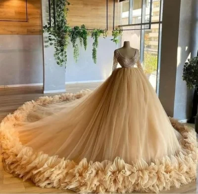 Ball Gown with Ruffles