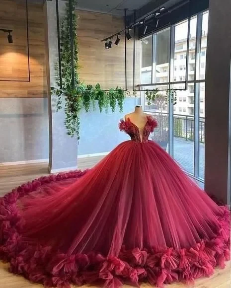 Ball Gown with Ruffles