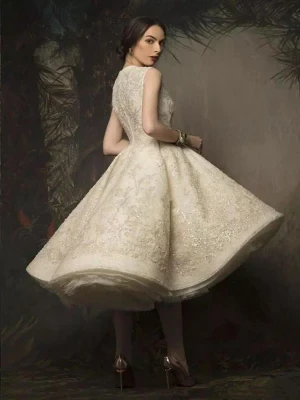 A-Line Sleeveless Party Dress